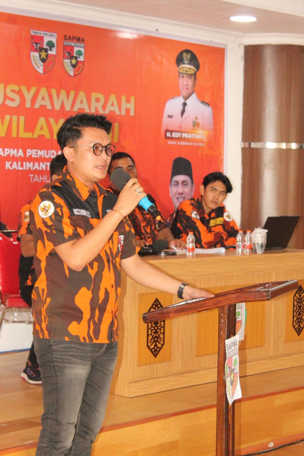 Ketua Umum SAPMA PP Kalteng terpilih, Enrico H. Tulis.