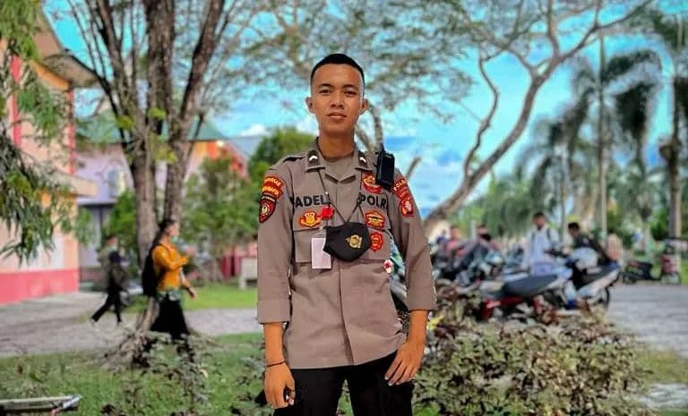 Bripda MF, Anggota Sat Intelkam Polres Kotim saat berdinas.(IST)