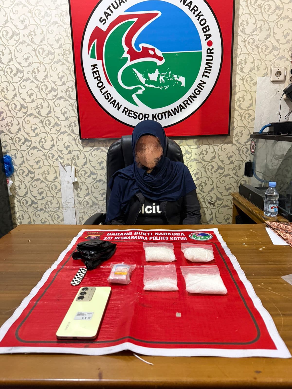 Tersangka kasus narkoba polres kotim yang simpan 3 Ons Sabu.(IST)